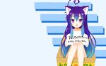  acchi_kocchi animal_ears blue_hair catgirl hinaganon long_hair miniwa_tsumiki nude purple_eyes 