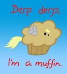  cute davrockist derpy_hooves_(mlp) english_text equine female flying food friendship_is_magic hair horse mammal muffin my_little_pony pegasus pony text wings 