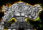  aura blastbeat commentary_request grey_skin male_focus monster muscle solo toguro_otouto yuu_yuu_hakusho 
