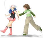  blue_eyes blue_hair hikari_(pokemon) kengo_(pokemon) pokemon pokemon_(anime) 