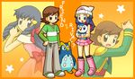  blue_eyes blue_hair hikari_(pokemon) kengo_(pokemon) piplup pokemon pokemon_(anime) prinplup 