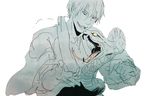  1boy bleach doru_(pixiv2418912) ichimaru_gin male male_focus motsu_(f0204) snake solo 