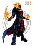  absurdres capcom cape demon dormammu fire full_body highres marvel marvel_vs._capcom marvel_vs._capcom_3 marvel_vs_capcom_3 official_art simple_background solo standing 