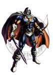  1boy absurdres arrow bow_(weapon) capcom cowl gauntlets gloves highres hood male male_focus marvel marvel_vs._capcom marvel_vs._capcom_3 marvel_vs_capcom marvel_vs_capcom_3 mori_toshiaki official_art shinkiro silhouette simple_background skull solo sword taskmaster text weapon white_gloves white_shoes 