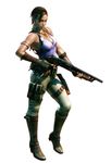  3d absurdres dark_skin gun highres official pose resident_evil resident_evil_5 sheva_alomar weapon 