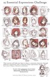  bags_under_eyes chart everafter expressions grimm's_fairy_tales highres little_red_riding_hood little_red_riding_hood_(grimm) monochrome original red_(everafter) shaun_healey sketch 