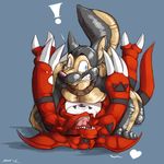  &hearts; canine digimon dog female guilmon kayla-na male mammal open_mouth scalie sex straight tongue 