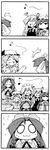  4koma 6+girls :3 :d bad_id bad_pixiv_id bat_wings chibi closed_eyes comic crescent fang flying_sweatdrops greyscale hat head_wings hong_meiling izayoi_sakuya jitome koakuma maid maid_headdress monochrome multiple_girls music musical_note no_mouth o_o open_mouth patchouli_knowledge remilia_scarlet silent_comic singing smile star sweat touhou ushi v-shaped_eyebrows wings 