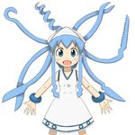  blue_eyes blue_hair corkscrew hook ikamusume saw shinryaku!_ikamusume tagme tentacle tentacle_hair 