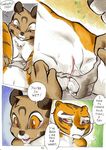  breasts clitoris close-up comic daigaijin feline female kung_fu_panda lesbian mammal master_tigress mei_ling panties pussy pussy_close-up pussy_juice red_eyes south_chinese_mountain_cat stripes tiger underwear undressing wet yellow_eyes 