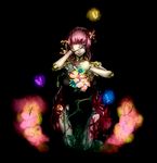  artist_request blue_eyes bug butterfly doll flower hands insect joints lips megurine_luka pink_hair solo vocaloid 