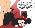 absurd_res anthro bloodred739 disney duo english_text epic_games female fortnite from_behind_position hi_res humanoid male male/female mammal mickey_mouse minnie_mouse mouse murid murine rodent sex speech_bubble text