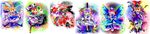  alice_margatroid colorful column_lineup hakurei_reimu highres izayoi_sakuya kazu_(muchuukai) kirisame_marisa long_image multiple_girls saigyouji_yuyuko touhou wide_image yakumo_yukari 