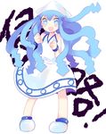  1girl bad_id bad_pixiv_id blue_eyes blue_hair dress hat ikamusume long_hair shinryaku!_ikamusume solo tomoya_(artist) 