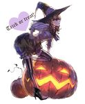  bad_id bad_pixiv_id copyright_request halloween hat high_heels jack-o'-lantern popompon pumpkin shoes solo striped striped_legwear thighhighs trick_or_treat vertical-striped_legwear vertical_stripes witch witch_hat 