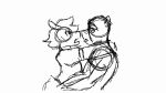&lt;3 &lt;3_eyes 16:9 animated anthro arm_on_knee black_and_white boone_(finally_faded) deer duo embrace eye_contact finally_faded holding_butt hug kissing looking_at_another male male/male mammal monochrome mustelid not_denko otter raul_(finally_faded) short_playtime shy tongue whiskers widescreen