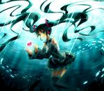  bad_id bad_pixiv_id detached_sleeves floating_hair green_eyes green_hair hatsune_miku headset heart hinase_haruka long_hair necktie skirt solo thighhighs twintails underwater very_long_hair vocaloid 