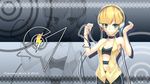  bad_id bad_pixiv_id banned_artist blonde_hair blue_eyes cable choker headphones highres kamitsure_(pokemon) navel pantyhose pokemon pokemon_(game) pokemon_bw short_hair smile solo toshizaki_shouma wallpaper 