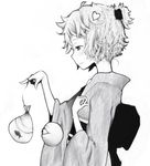  bad_id bad_pixiv_id bag bagged_fish fish genrogou greyscale heart japanese_clothes kimono komeiji_satori monochrome solo third_eye touhou yukata 