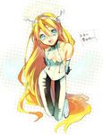  bad_id bad_pixiv_id blonde_hair blue_eyes copyright_request kneeling solo tibino 