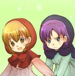  akazukin_chacha blush chacha_(akazukin_chacha) hood mathnote multiple_girls purple_hair yakko_(akazukin_chacha) 