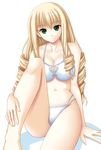  adilisia_lenn_mathers bikini blonde_hair drill_hair green_eyes long_hair rental_magica solo swimsuit uehiro 