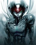  android bodysuit cable green_eyes helmet looking_at_viewer male_focus mri muscle robot rockman rockman_x skin_tight solo upper_body wire x_(rockman) 