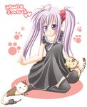  cat dress long_hair primula purple_eyes shuffle! solo thighhighs tsukuyo_(artist) twintails 