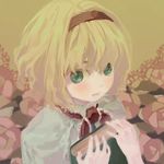  alice_margatroid bangs book flower mow solo touhou 