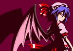  artist_request hat lowres oekaki pink_hat remilia_scarlet solo touhou wings 