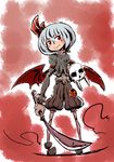  alternate_costume fangs pumpkin remilia_scarlet skull smile solo sonson_(eleven) sword touhou weapon wings 