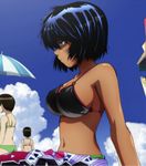  bikini breasts erect_nipples nazo_no_kanojo_x overfiltered seifuku swimsuits urabe_mikoto 