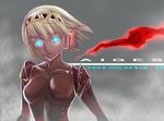  aegis_(persona) android aqua_eyes bad_id bad_pixiv_id blonde_hair blue_eyes breasts dodai_shouji glowing glowing_eyes hairband lips medium_breasts persona persona_3 short_hair solo 