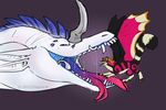  dark-dragoncat double dragon dragoncat eyes horn imminent_vore macro micro monster mouth myfi open_mouth slime soft_vore teeth tongue vorarephilia vore 
