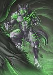  black_spiral_dancer claws garou glowing_eyes horn inert-ren male moonbane scar 