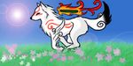  amaterasu canine deity unknown_artist video_games wolf ōkami 