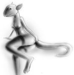  breasts female greyscale hairless lizard monochrome presenting pussy reptile reptilian scalie unknown_artist 