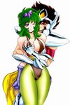  breast_grab breasts brown_hair grabbing green_hair highres large_breasts long_hair ophiuchus_shaina patricia_segovia pegasus_seiya saint_seiya sergevirusx short_hair 