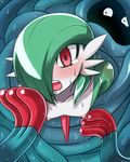  blush breasts female forced gardevoir green_hair hair interspecies looking_at_viewer nintendo nipples open_mouth pok&#233;mon pok&eacute;mon pussy rape red_eyes sweat tangrowth tongue video_games 