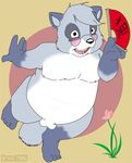  balls big_balls bravo chubby hyper hyper_balls male overweight pom_poko solo tanuki 