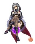  ass breasts cleavage corset drill_hair flower garter_belt gloves grey_hair high_heels hood legs_crossed legwear red_eyes rose shoes sitting soul_calibur soul_calibur_v soulcalibur_v thighhighs viola_(soul_calibur) viola_(soulcalibur) xuexue_yue_hua 