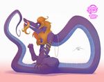  blue_eyes facial_hair friendship_is_magic hair jewelry looking_at_viewer male mustache my_little_pony necklace nipple_piercing nipple_ring nipples piercing reptile ring scalie sea smile snake solo spotty_the_cheetah steven_magnet_(mlp) water 