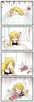  1girl 4koma comic darkrai doseisan gameplay_mechanics gen_4_pokemon highres mother_(game) pokemon pokemon_(creature) puppet shirona_(pokemon) sougetsu_(yosinoya35) spoken_ellipsis spoken_squiggle squiggle translated 