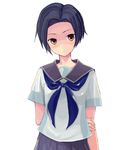  black_hair jas_(annkoromochi) kobayakawa_rinko love_plus school_uniform short_hair solo yellow_eyes 