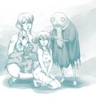  emil emil_(nier) kaine kaine_(nier) monochrome nier yonah 