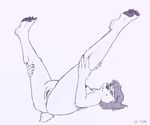 bear breasts catwolf female legs_up lying mammal nipples nude on_back pussy sketch solo spread_legs spreading 