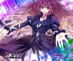  bad_id bad_pixiv_id banned_artist brown_eyes brown_hair dress gradient_hair hijiri_byakuren long_hair multicolored_hair open_mouth purple_hair scroll smile solo sorcerer's_sutra_scroll suisen touhou very_long_hair 