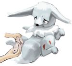  bandage blood disembodied_hand eevee fur hand nintendo plain_background pok&#233;mon pok&eacute;mon tediousramen video_games white_background white_fur 