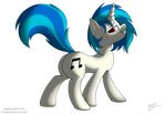  blue_hair butt cutie_mark equine female feral friendship_is_magic hair horn horse mammal my_little_pony pony purple_eyes raised_tail shaded short_hair signature skipsy smile solo two_tone_hair unicorn vinyl_scratch_(mlp) 