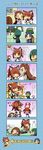  absurdres biting bunny comic crab highres idolmaster idolmaster_(classic) kisaragi_chihaya minase_iori mole mole_under_mouth multiple_girls open_mouth otonashi_kotori smile stuffed_toy takatsuki_yayoi translated yuutousei 